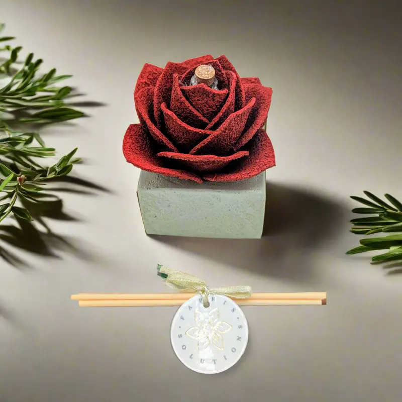 Diffusore Ambiente Rosa Piperita in Sughero Rosso – Elegante Profumatore Naturale