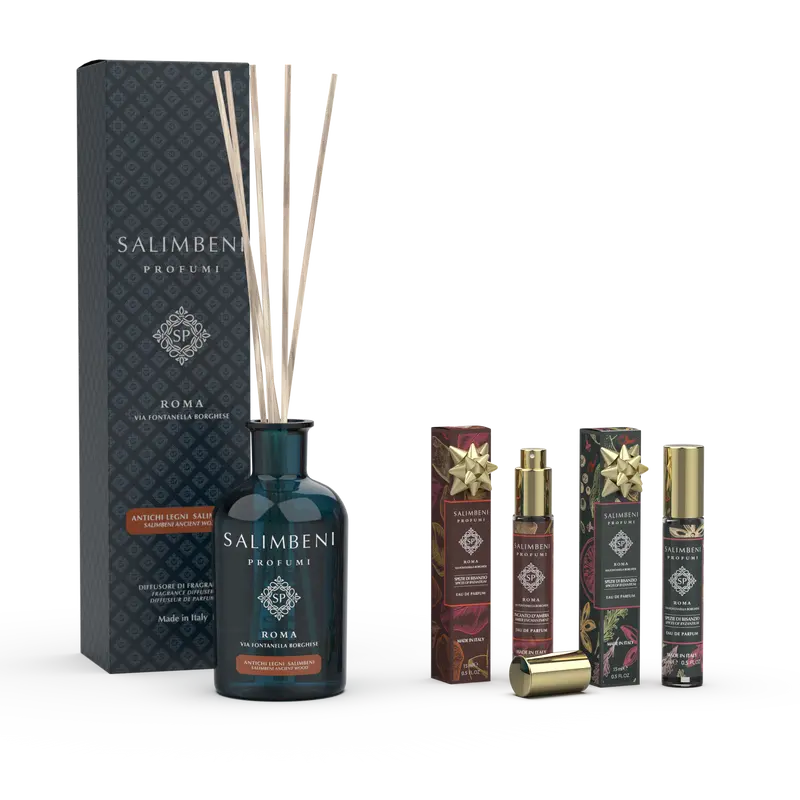 Difusor de 250 ml À ESCOLHA + Dois Perfumes de Viagem (Encanto de Âmbar + Especiarias de Bizâncio)