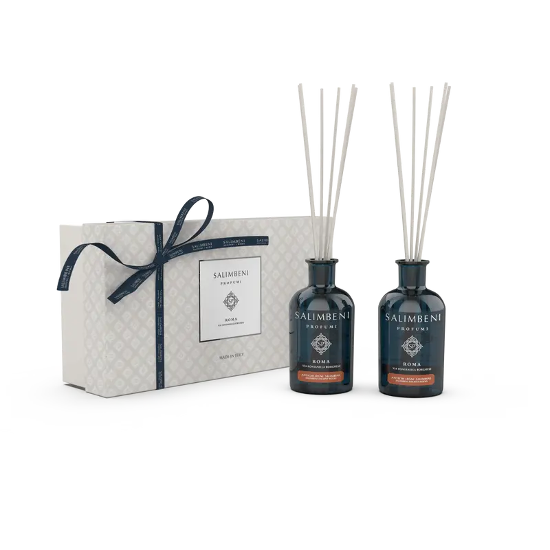 Difusor em Stick 100 ml (Madeiras Antigas Salimbeni 100 ml + Difusor de 100 ml a escolha + Caixa de Prenda)