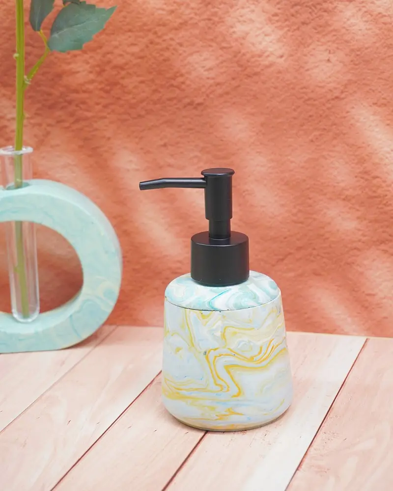 Dispenser di sapone liquido in eco resina - Colore Marmo Jungle