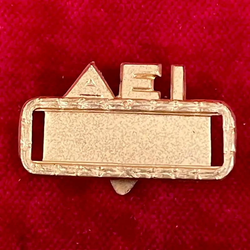 Distintivo AEI con portanome Associazione Elettrotecnica Italiana 1950 ca