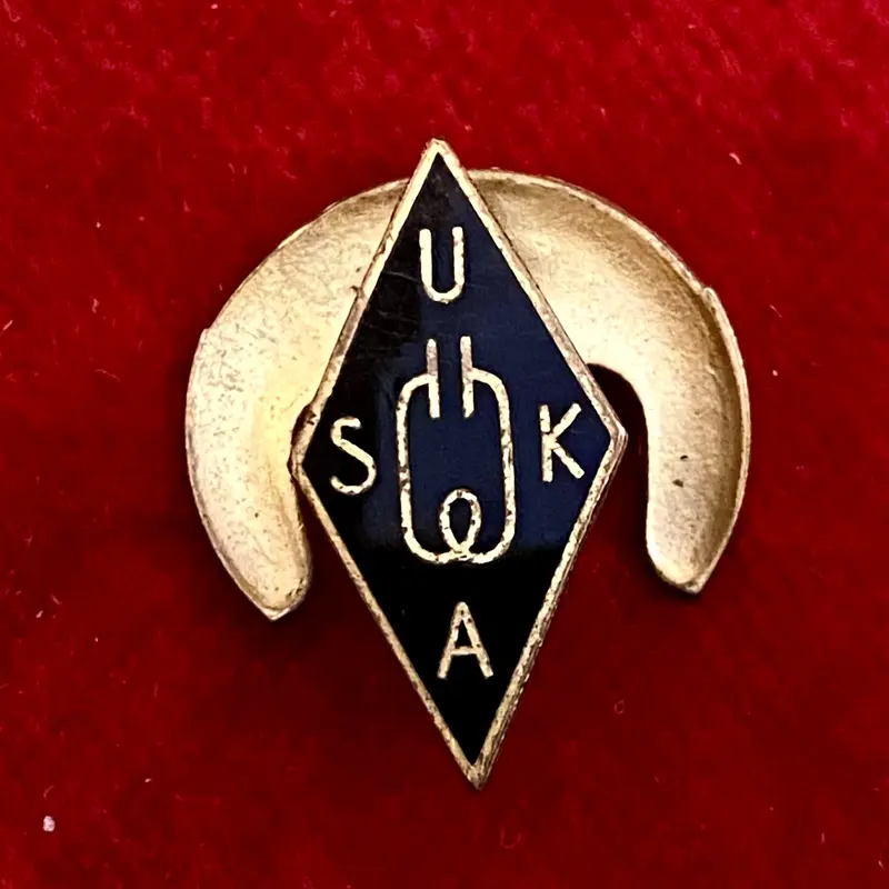 Distintivo Radiamatore USKA Paul Kramer smaltato 1950 ca