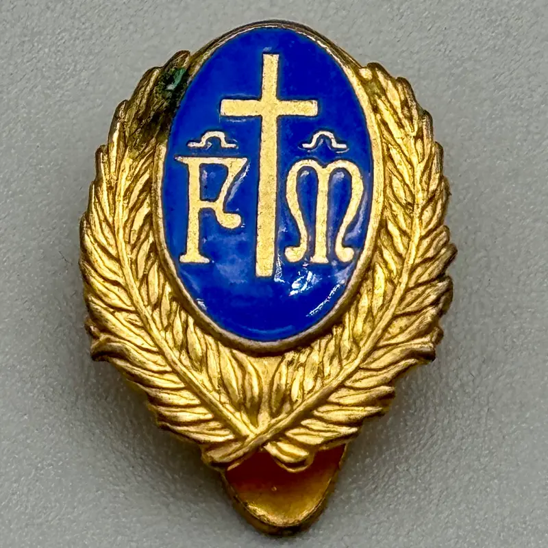 Distintivo smaltato Picchiani Barlacchi Confederazione Nazionale delle Misericordie Italia 1930 ca