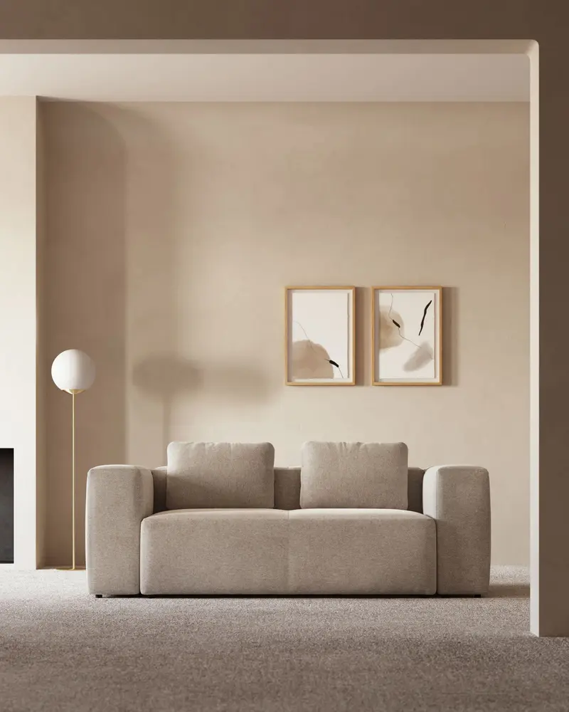 Divano Blok 2 posti beige 210 cm