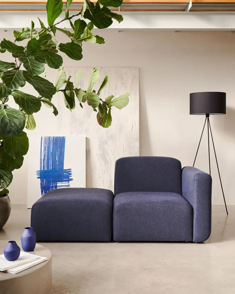 Divano modulare Neom 1 posto blu 169 cm