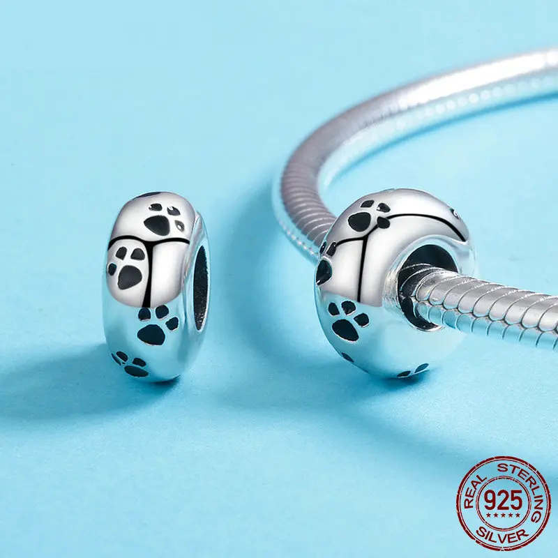 "DogghyCharm" - charm in argento orme cane - IN ESCLUSIVA