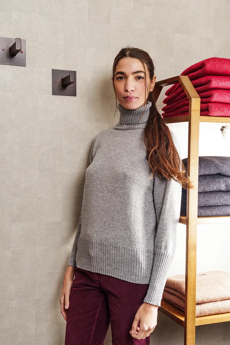 DOLCEVITA ANTIOPE grigio melange, lana e cashmere
