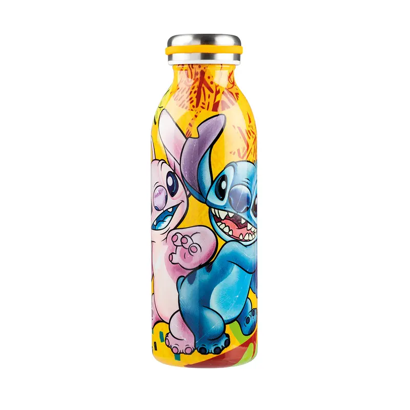 EGAN - BOTTIGLIA TERMICA STITCH E ANGEL GIALLO 500ML.