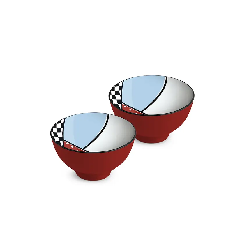EGAN - WARA' SET 2 COPPETTE IN PORCELLANA ROSSE