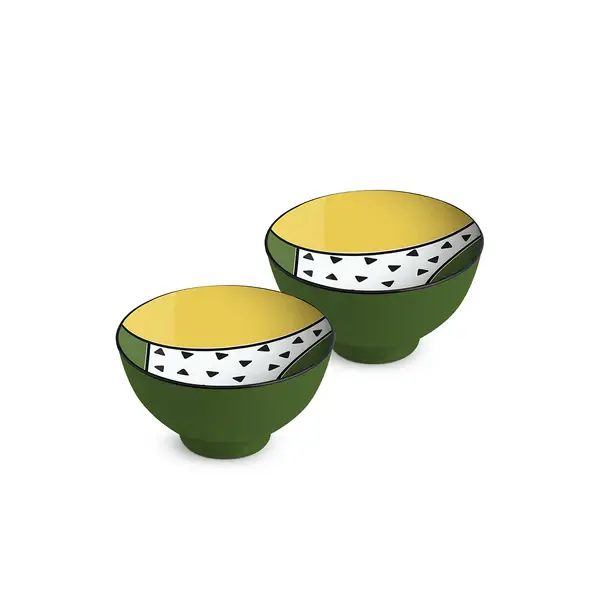 EGAN -WARA' SET 2 COPPETTE PORCELLANA VERDE