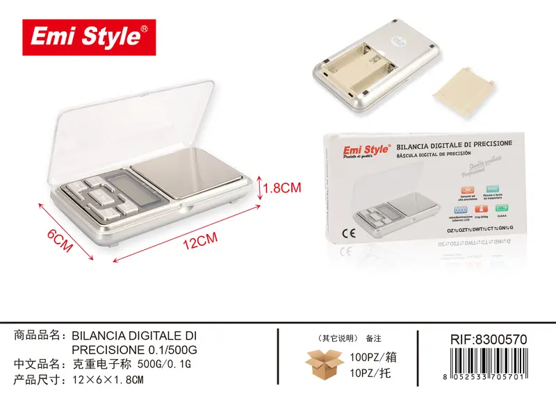 EMI BILANCIA DIGITALE DI PRECISIONE 0.1/500G