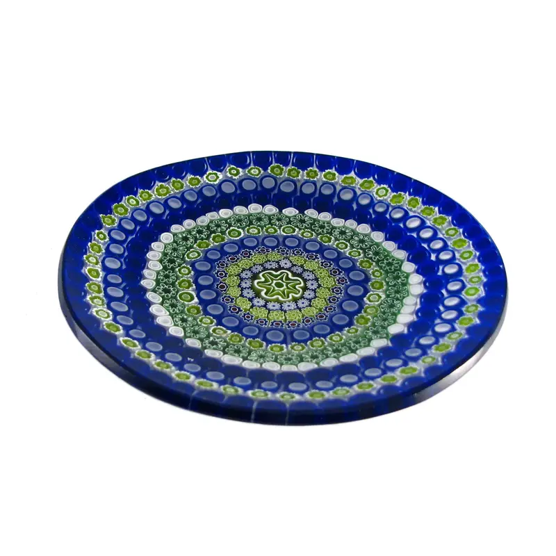 Exclusive Murano glass decorative small plate "Millefiori"