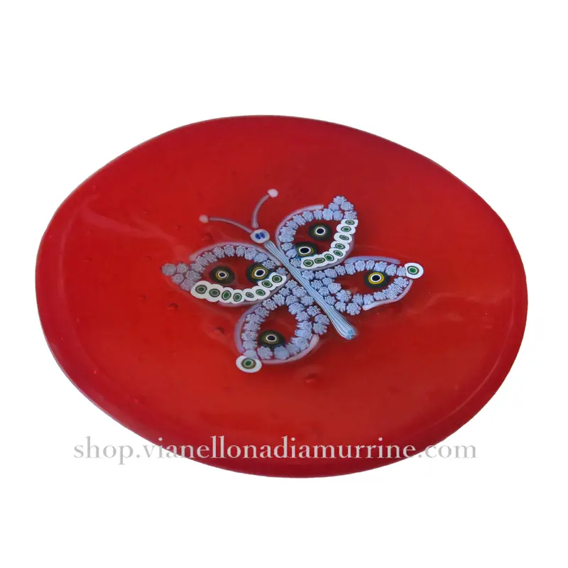 Exclusive Murano glass small plate "Farfalla"