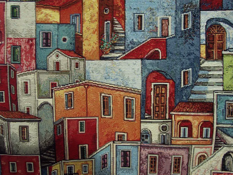 FABRICS GOBELIN SMALL HOUSES