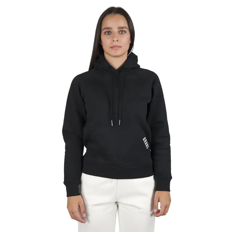 Felpa donna con cappuccio in cotone biologico felpato | Grabs