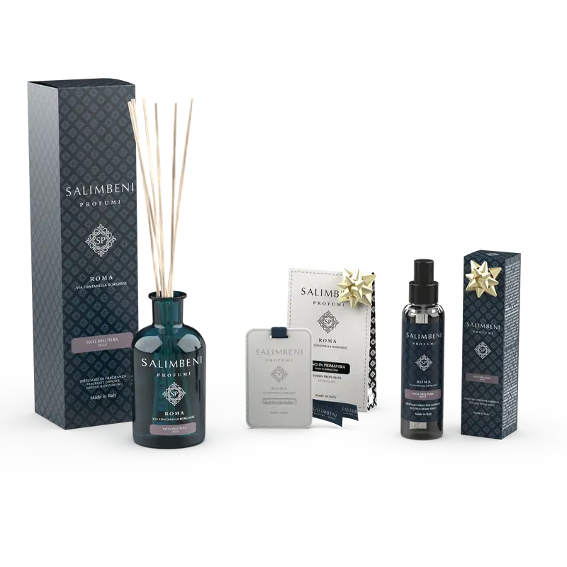 Figueira de Elba 250 ml + Cartões Perfumados para o Guarda Roupa (3 pcs) + Room Spray 150 ml de Figueira de Elba