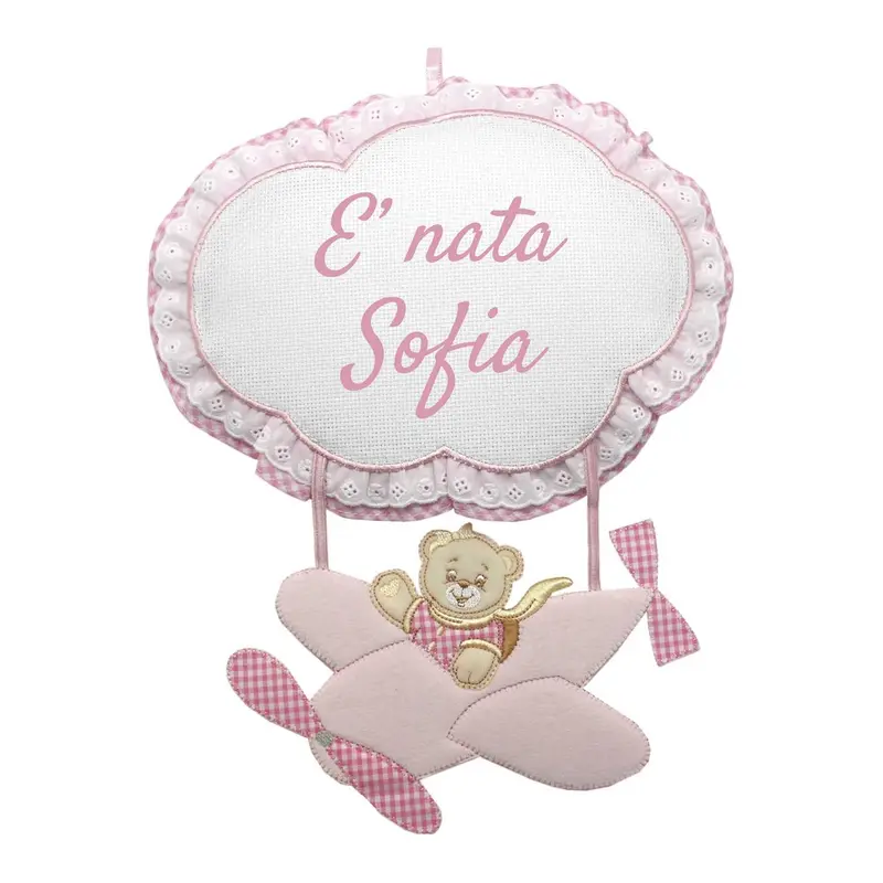 Fiocco nascita ORSETTO SU AEREO