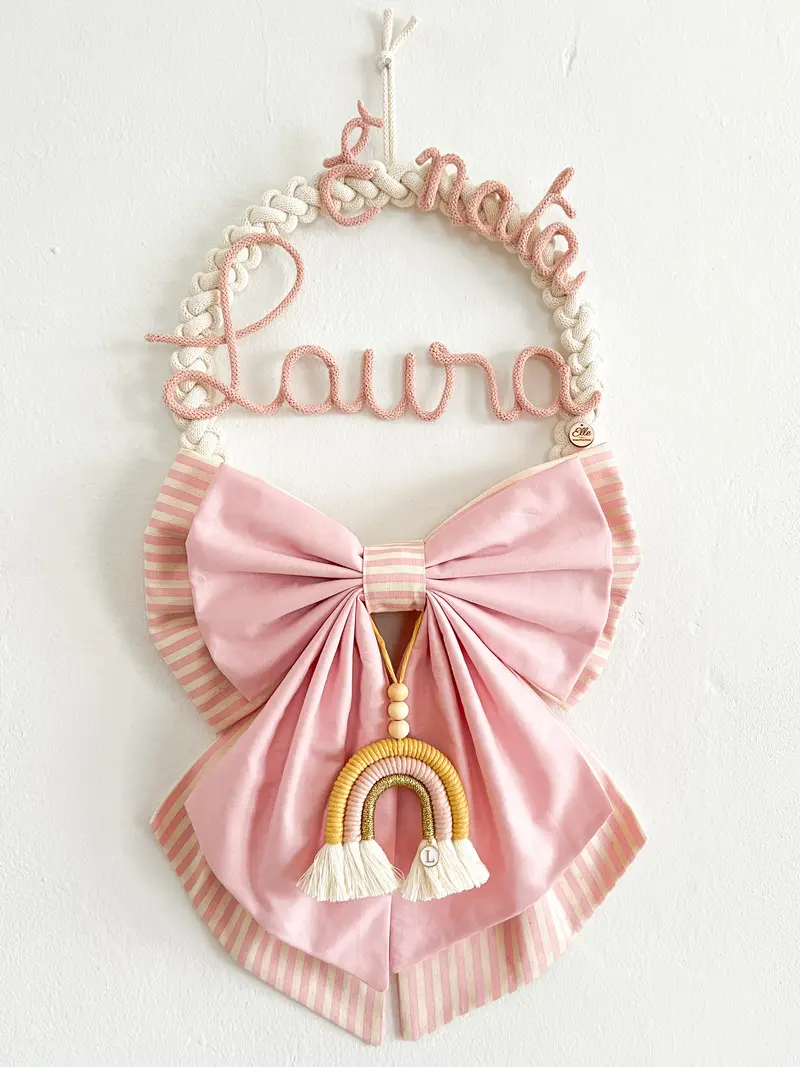 Fiocco Nascita Personalizzato Cassiopea in Macramè