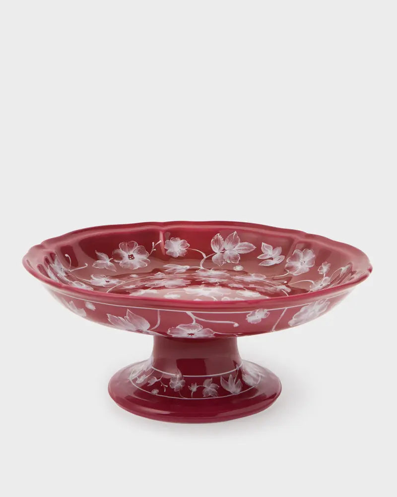 Floral Fruit Stand, Magenta by Ginori 1735