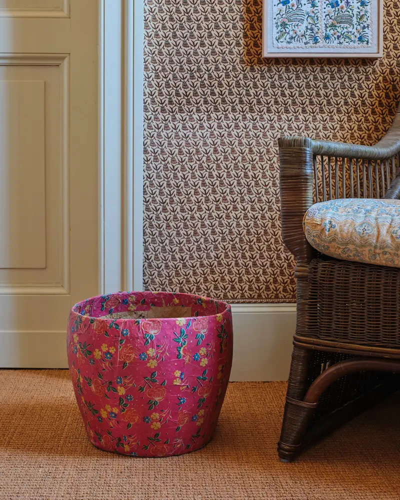 Floral Papier-Mâché Cachepot V