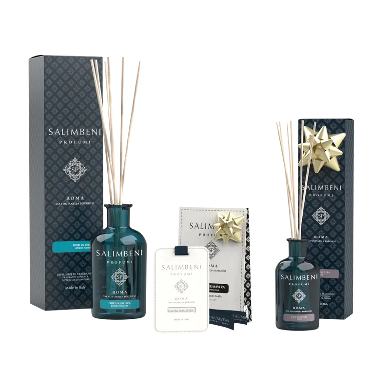 Flores em Riviera 250ml + Cartões Perfumados (3 pç) - Linho em Primavera + Figueira de Elba 100ml