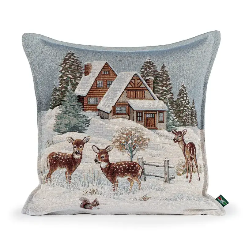 Fodera arredo per cuscini in gobelin in fantasia Bambi 40x40 cm