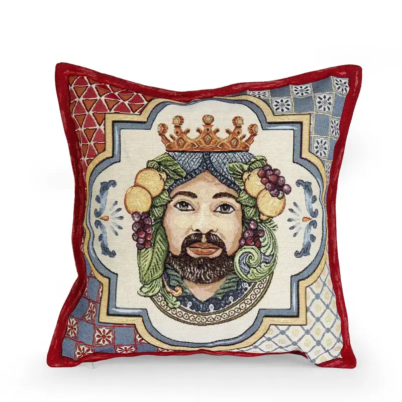 Fodera arredo per cuscino 40x40 cm in gobelin in fantasia Mori