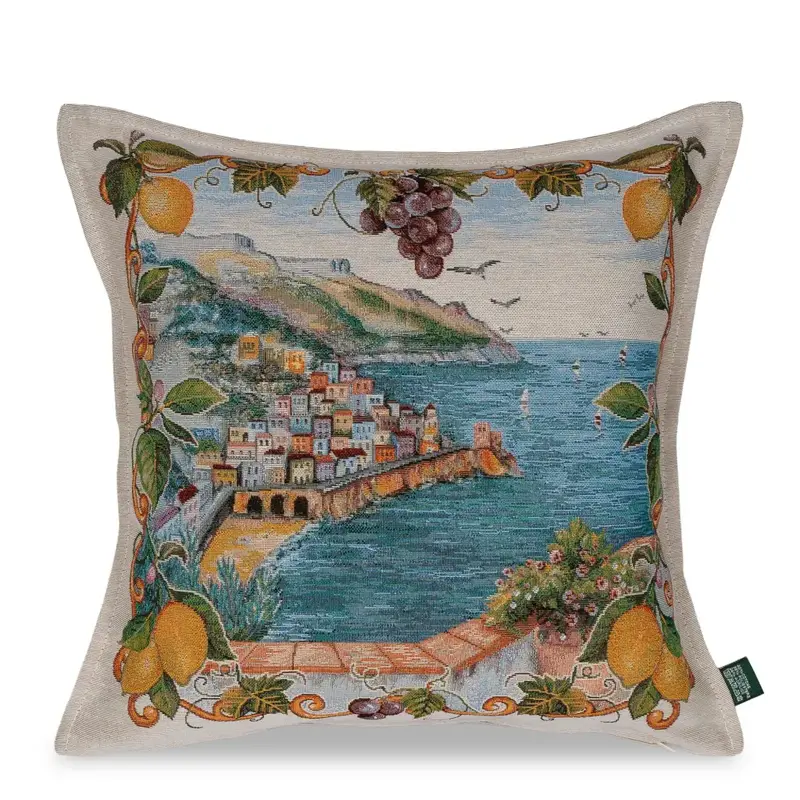 Fodera arredo per cuscino 40x40 cm in gobelin Limoni