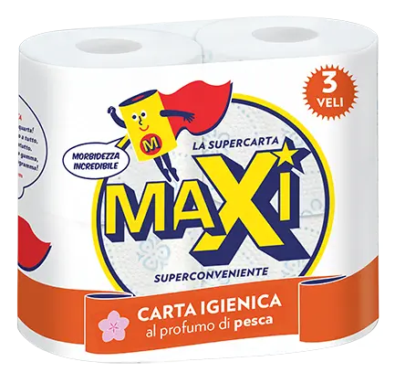 FORMATO CONVENIENZA 40 ROTOLI CARTA IGIENICA 4R 3V PESCA "rotoli profumati"