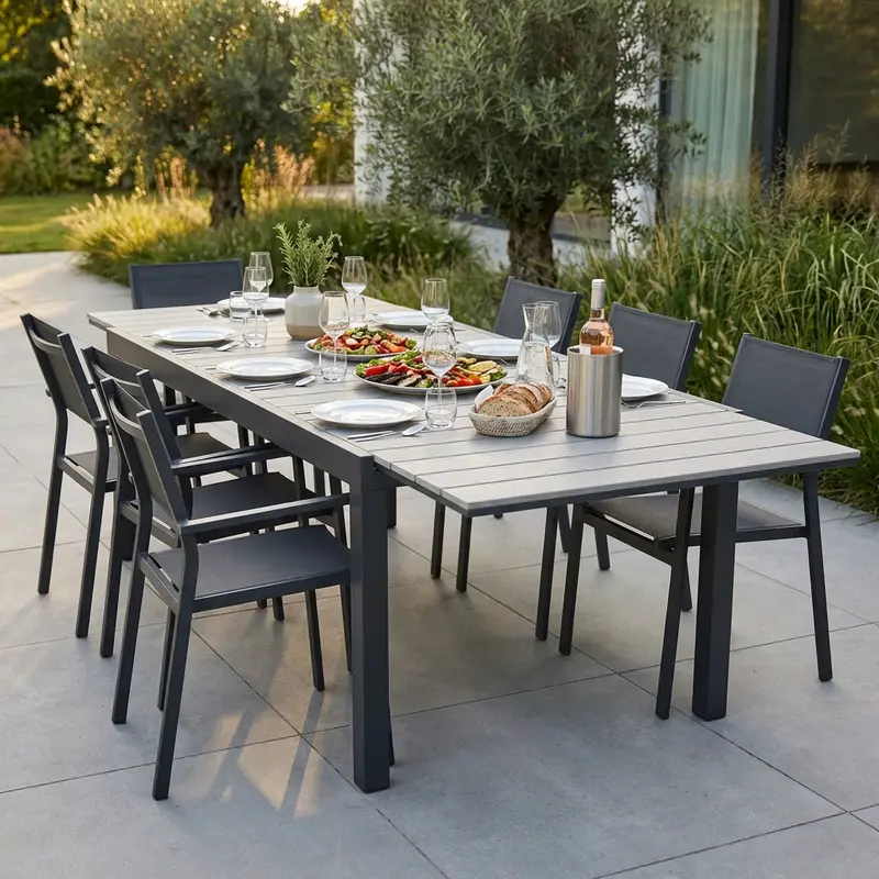 Franco - tavolo allungabile in alluminio polywood 180/240x100