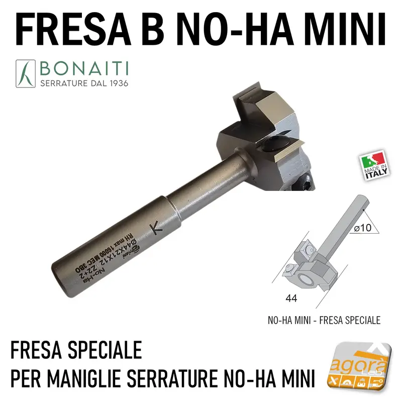 FRESA SPECIALE BONAITI PER SERRATURA NO-HA MINI D44 AFHW90395Z