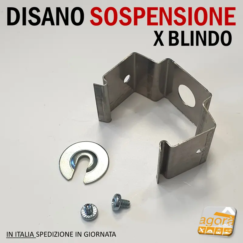 GANCIO A MOLLA X SOSPENSIONE BLINDO FOSNOVA X BINARIO ELETTRIFICATO DISANO SUPPORTO