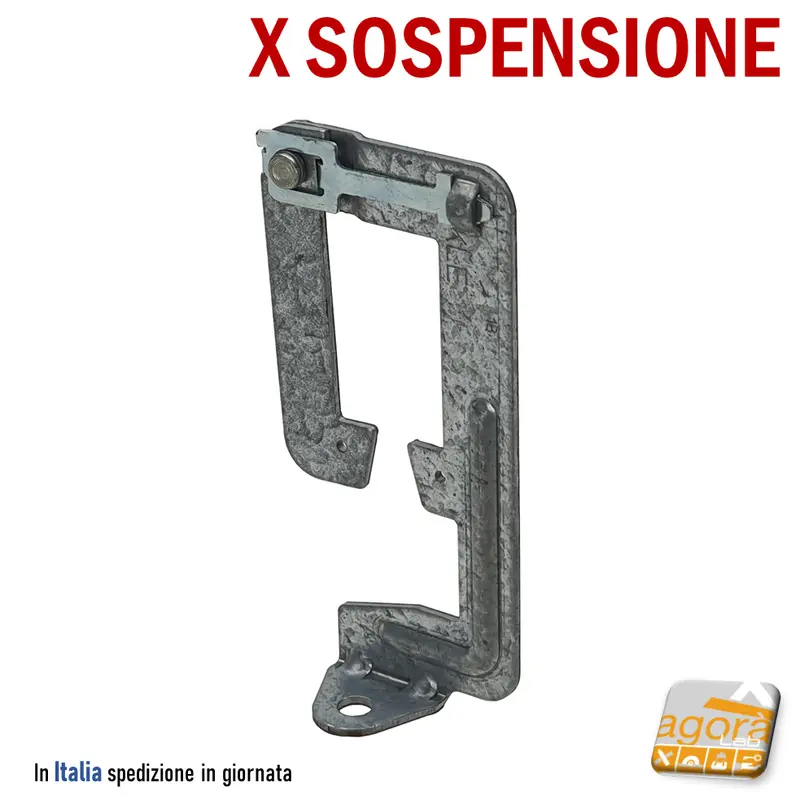 GANCIO X SOSPENSIONE CON BLOCCO ACCIAIO X BLINDO FINO A 25x40MM