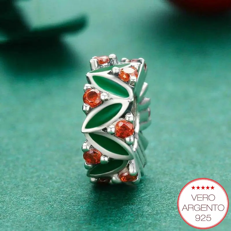 "Ghirland" - charm in argento ghirlanda natalizia - IN ESCLUSIVA