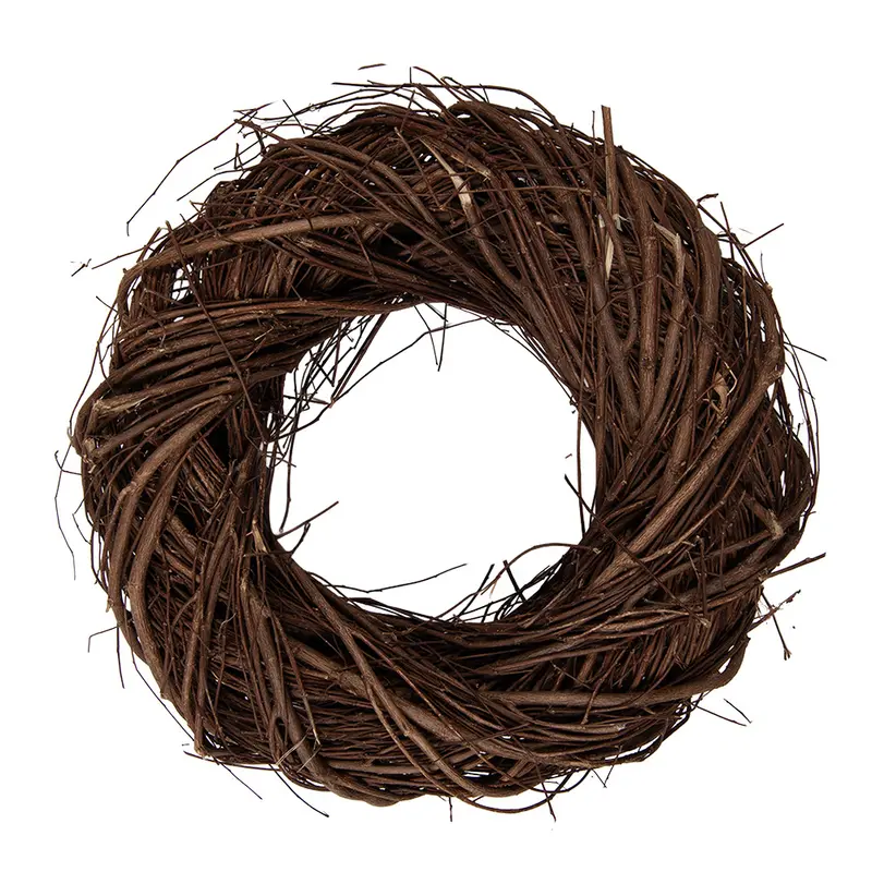 Ghirlanda in rattan marrone, ø 25x7 cm