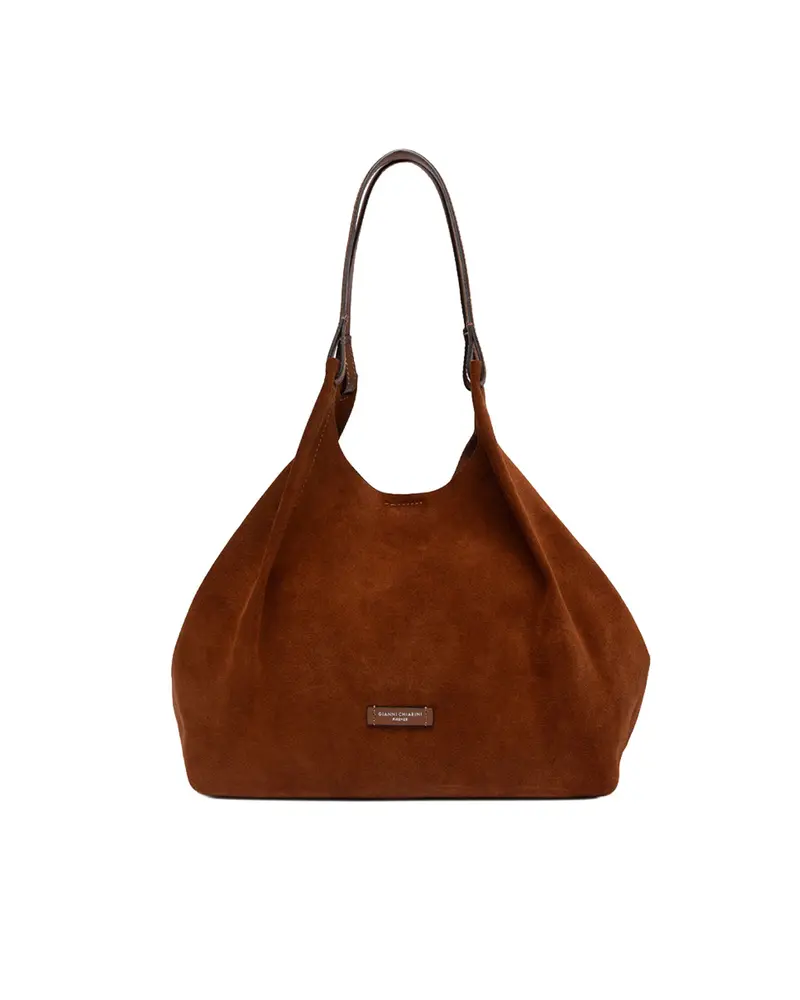 GIANNI CHIARINI - Borsa Dua Large camoscio - Cognac