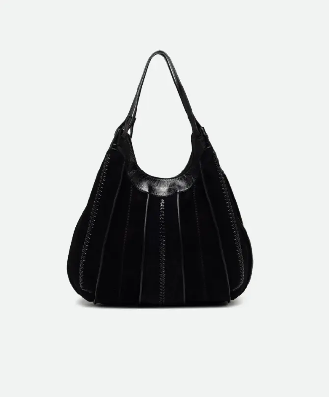 GIANNI CHIARINI - Borsa Dua Large pelle camoscio - Nero