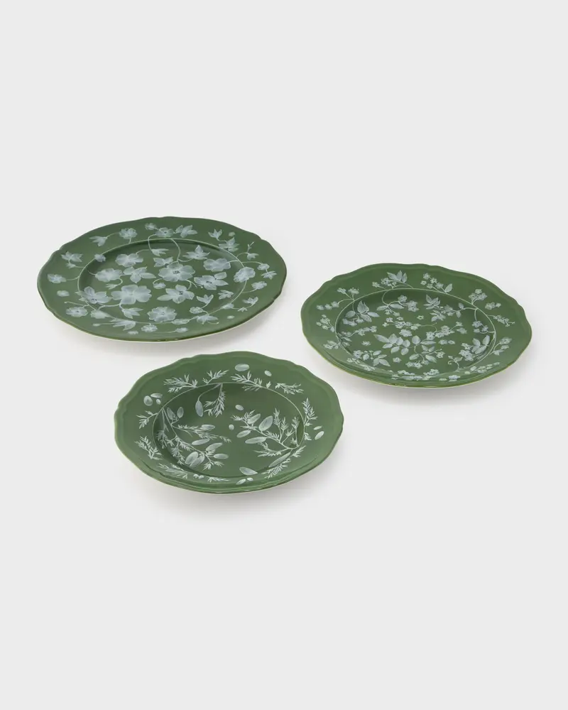 Ginori Floral Service Set, Green