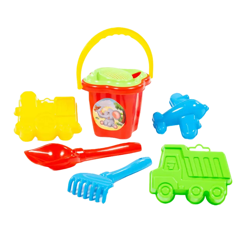 Giocattoli Polesie - Flower Bucket Set Red Giocattoli da Spiaggia per Bambini
