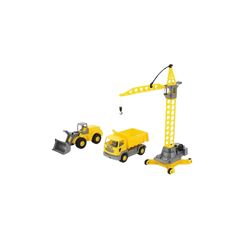 Giocattoli Polesie - Set Cantiere con Pala e Gru con box