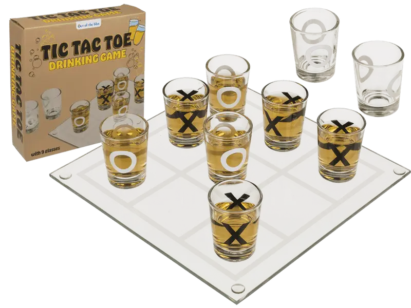 Gioco Alcolico In Vetro, Tic Tac Toe Con 9 Bicchierini, Ca.