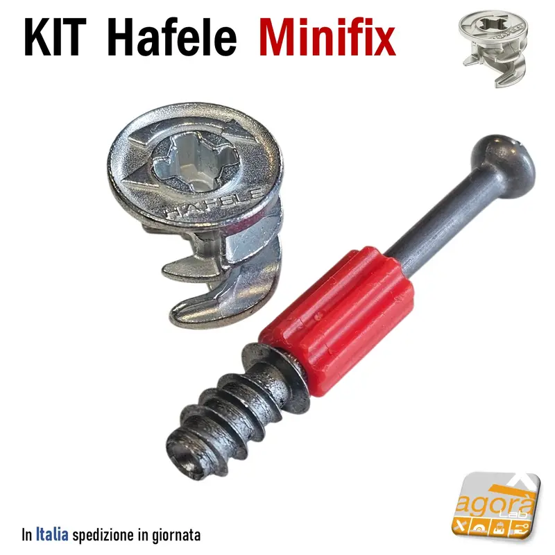 Giuntione per Pannelli Minifix KIT GIUNTO+PERNO Hafele D15 L34mm SP19