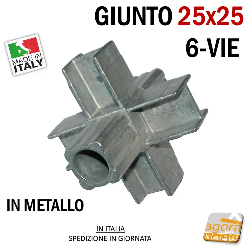 GIUNTO X TAVOLI E VETRINE 25X25 6-VIE NUOVO PER ESPOSITORI E STRUTTURE IN TBQ