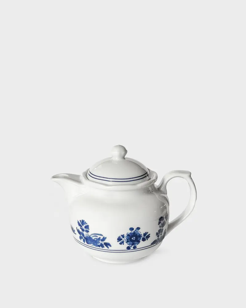 Gloria Porcelain Tea Pot, Blue