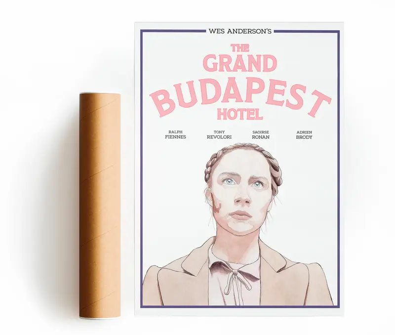 GRAND BUDAPEST HOTEL AGATHA STAMPA D'ARTE