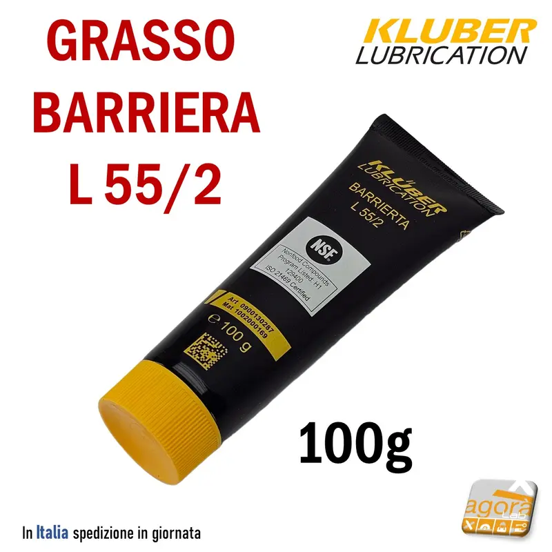 GRASSO LUBRIFICANTE KLUBER BARRIERA L 55/2 art.0900130287 100GR BARRIERTA