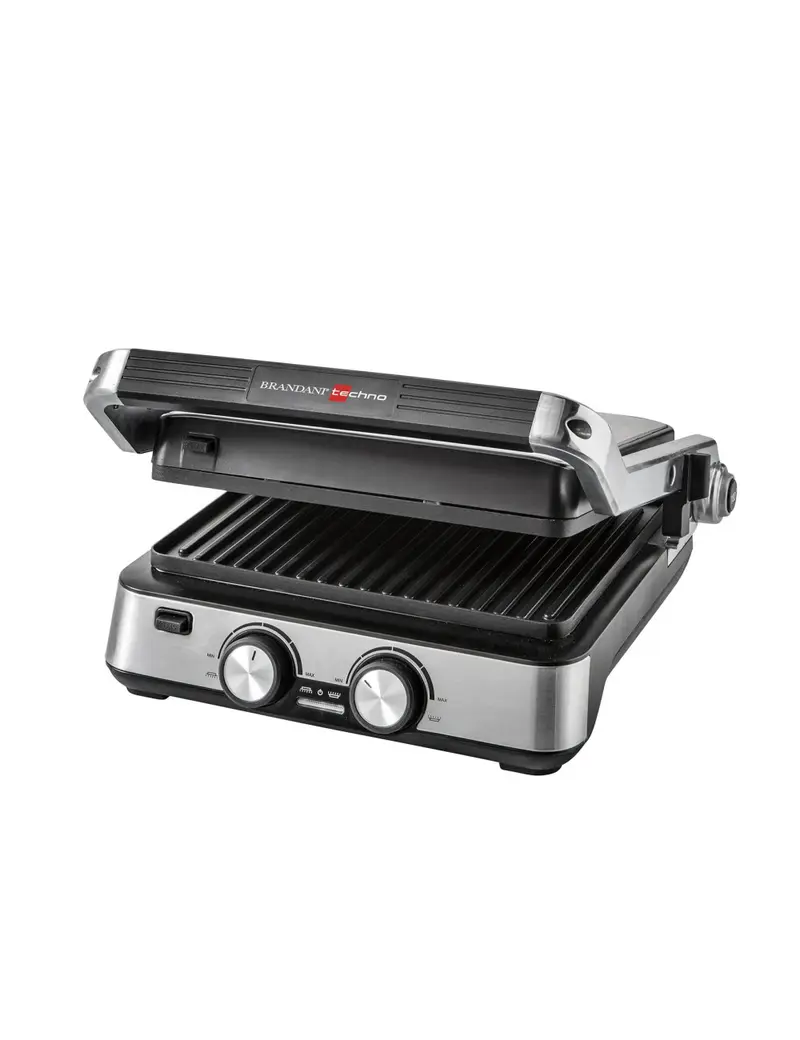 GRILL APRIBILE C/DOPPIA PIASTRA ANTIADER TEC COL INOX/PP/PF