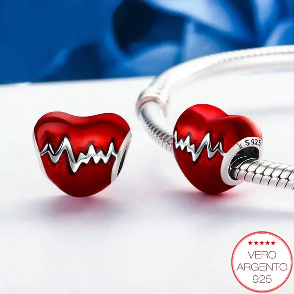 "HeartBeat" - charm battito cuore in argento - IN ESCLUSIVA