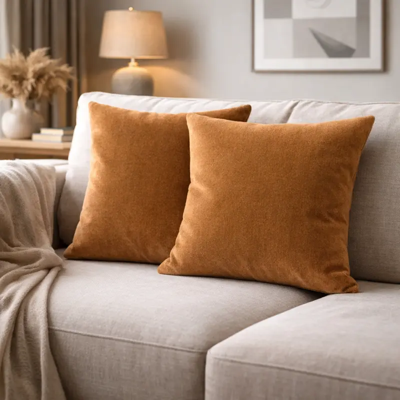 HESTA ATELIER Copricuscino SOFT CHENILLE – Tessuto Strutturato e Morbido – Soft Touch - Design Moderno – Made in Italy – Senza Imbottitura
