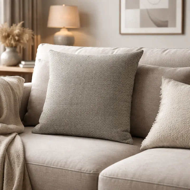 HESTA ATELIER Copricuscino SOFT WOOL – Tessuto Strutturato e Morbido – Soft Touch - Design Moderno – Made in Italy – Senza Imbottitura